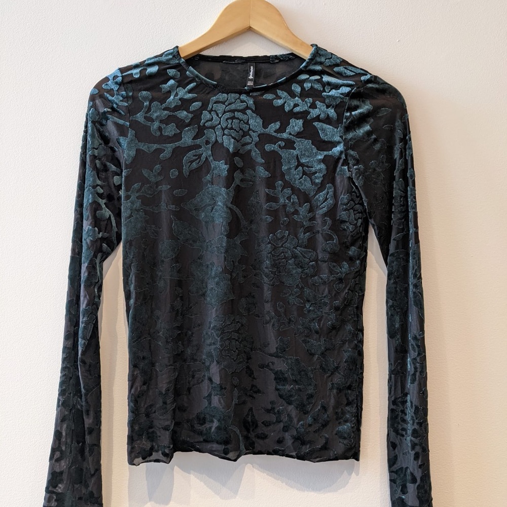 Velvet and Gauze Top